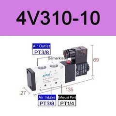 1PCS AirTAC 12V 24V 110V 220V Pneumatic Electric Solenoid Air Valve 5 Way 2 Pos