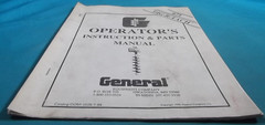 GENERAL 671 DIG-R-TACH POST HOLE DIGGER PART OPERATION & MAINTENANCE MANUAL BOOK