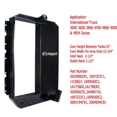 3 Row Radiator For International 3000 3600 3800 4700 4800 4900 4954 Series