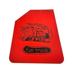 2PCS 24″x30″ Red Heavy Duty Polymer Mud Flaps Semi Truck Trailer 1/8″ Thick