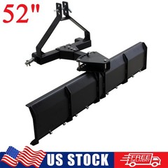 52″ 3-Point Cat0 Cat1 Tractor Rear Grading Blade for Driveway Leveling Scraping