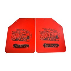 2PCS 24″x30″ Red Heavy Duty Polymer Mud Flaps Semi Truck Trailer 1/8″ Thick