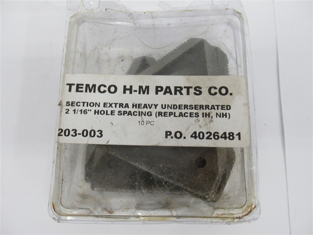 Temco 203-003 , Extra Heavy Underserrated 2-1/16 Hole Spacing Knife (PK 9)