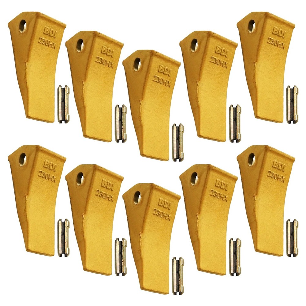 23 230 Series 23 230HX Bucket Teeth Dirt Teeth w/ Flexpins for Excavators – 10PK