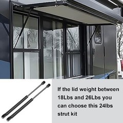 12 inch 24Lb/107N Gas Shocks Struts Gas Spring Lift Supports fit for Tool Box Ca