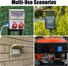 4 Pcs Rv Generator Adapter Cord Kit, 14-50P/5-15P/L14-30P/L5-30P to Tt-30R, 50A
