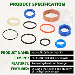 US Hydraulic Cylinder Seal Rebuild Kit For KUHN GMD 700 Disc Mower 60mm Bore