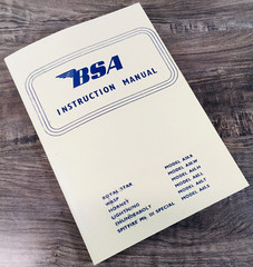 BSA A65 Thunderbolt Motorcycle Operators Manual Owners Book Construction Twin