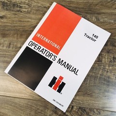 Farmall International 140 Tractor Operators Manual Owners Book S/N 62471-Below