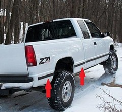 1988-1998 Chevy GMC Black Side Body Trim Molding Tahoe Suburban Silverado Pickup