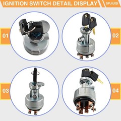 7Y3918 Ignition Switch w/2 Key Fits Caterpillar CAT Excavator 307 307B 307C 308C