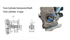 739cc 4 Stroke v Twin 23HP 24HP 27HP Small Mini Gasoline Engine for Rato R740