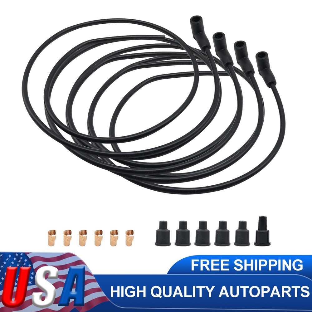 4x 9N12259B Cylinder Spark Plug Wire Set For Ford Tractor 2N 8N 9N 9N12259A