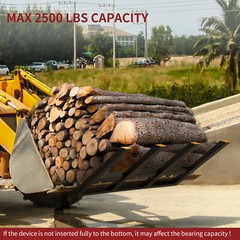 Heavy Duty 42″ Clamp-On Debris Fork for Skid Steers & Tractors 2500 LBS Capacity