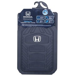 Plasticolor Honda WeatherPro 4-Pc Black Floor Mat Set for Cars, Trucks, SUVs