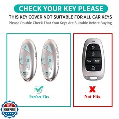 MILD EAST Leather Key Fob Cover for 2023 2024 2025 Hyundai Ioniq 6 Grandeur G