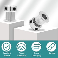 PHITUODA 5pcs GT2 Pulley 20 Teeth 8mm Bore Fit 10mm Belt 20