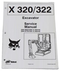 Bobcat 320, 322 Compact Excavator Service Manual Shop Repair Book 3 PN # 6724910