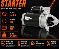 410-30039 12V Starter Motor Compatible with Massey Ferguson Tractor Mf-135 Mf…