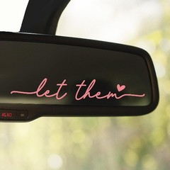 3″ x 4″ Pink Vinyl Decal Sticker for Rear View Mirror, Mental Heal Color: Pink
