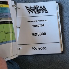 ORIGINAL KUBOTA MX5000 TRACTOR SERVICE REPAIR WORKSHOP MANUAL VERY NICE SHAPE