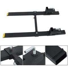 60″ 4000lbs Pallet Forks Clamp On Tractor Forks With Adjustable Bucket Forks