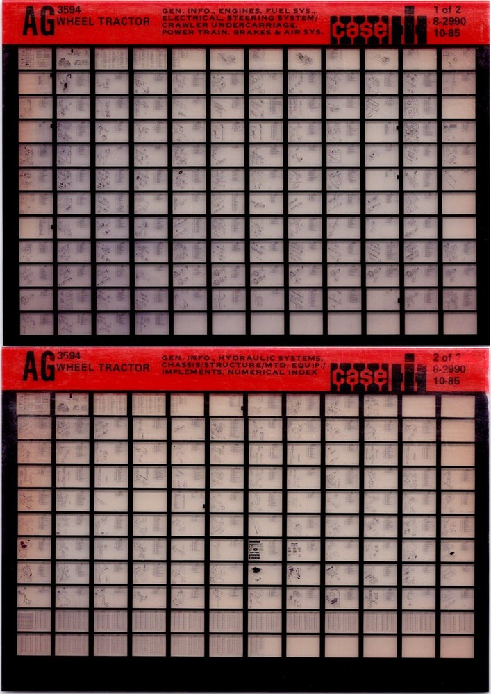 JI Case / Case IH 3594 Tractor Parts Catalog Microfiche Manual 8-2990