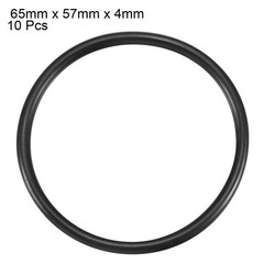 uxcell Nitrile Rubber O-Rings 65mm OD 57mm ID 4mm Width, 65mmx57mmx4mm, Black