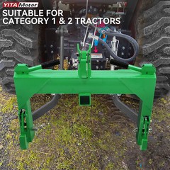 3 Point 3-Pt Quick Hitch W/2″ Receiver for Cat 1 & 2 Tractors Attachments 3000LB