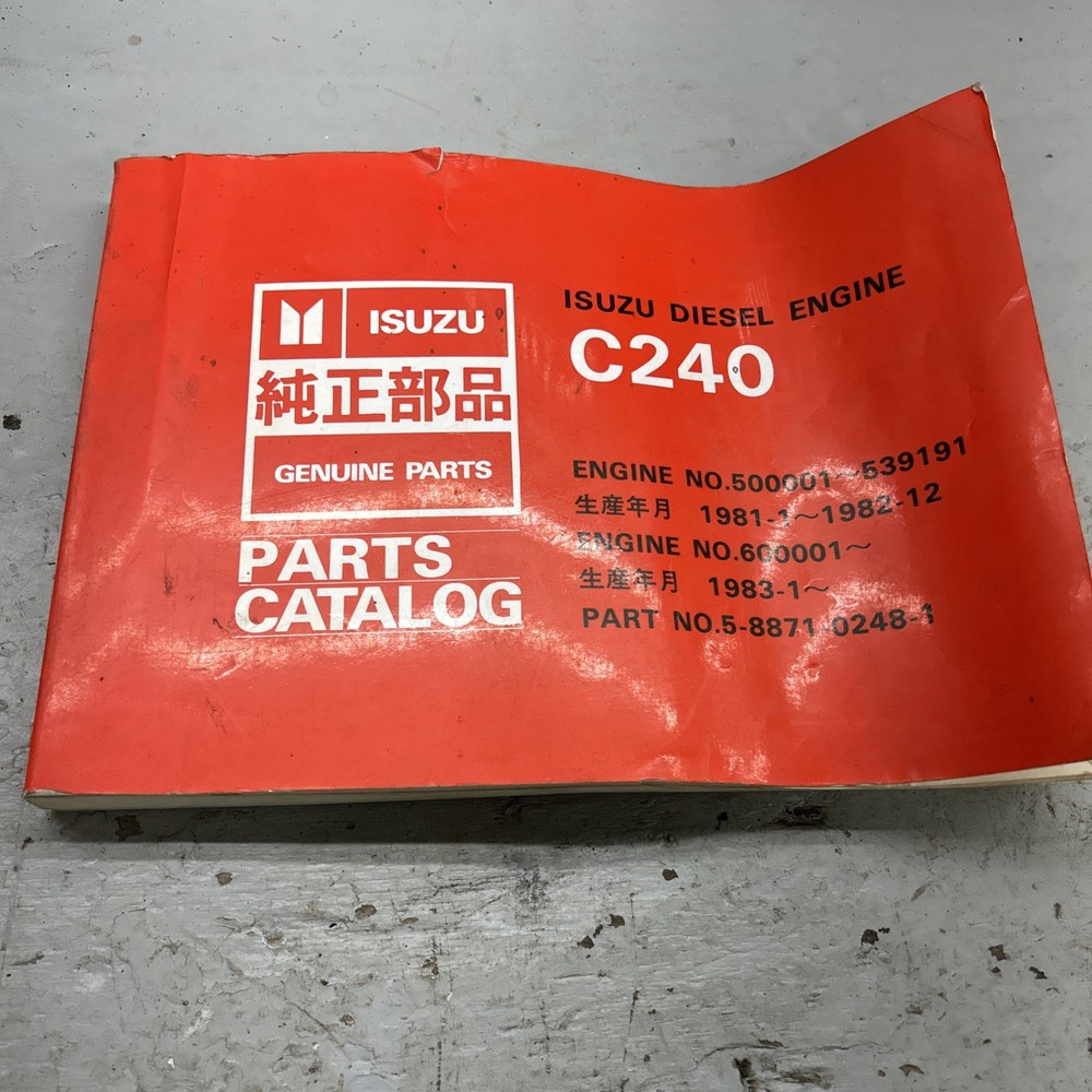 Isuzu C240 Diesel Engine Parts Catalog Manual 1981-1983