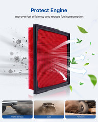Engine & Cabin Air Filter Fits 2011-2017 CT200h, 10.24″ x 8.82″ x 2.1″