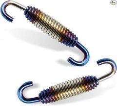 2 PCS Exhaust Springs, Stainless Steel Exhaust Muffler Pipe Spring Hooks, 40 mm