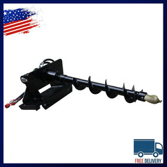 Hydraulic Auger Attachment For Mini Skid Steer Post Hole Drilling Tool Free Ship