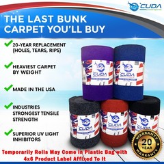 Cuda Boat Trailer Bunk Carpet FOREVER-12 Inch Wide x 13ft- 20 Year Life 36 Oz…