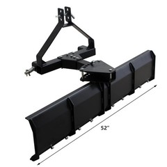 3-Point Rear Grading Blade for CAT0 & CAT1 Tractor, 52″ Width Heavy Duty Steel