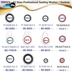195PCS A/C Seal Kit Ac O Ring Assortment Kit AC Gasket Seal Kit Automotive