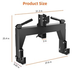 Quick Hitch for Tractors for Cat 1 & 2,3-Point Hitch Attachment W/2 Receivers