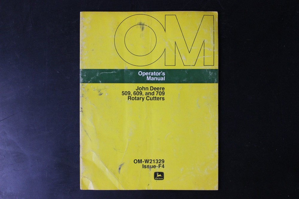 John Deere OM-W21329 Operator’s Manual 509 609 709 Rotary Cutters