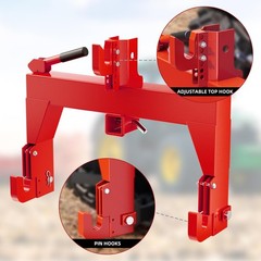 3-Point Quick Hitch Adapter for Category 1 & 2 Steel Attachment Tractor 3000 LBS