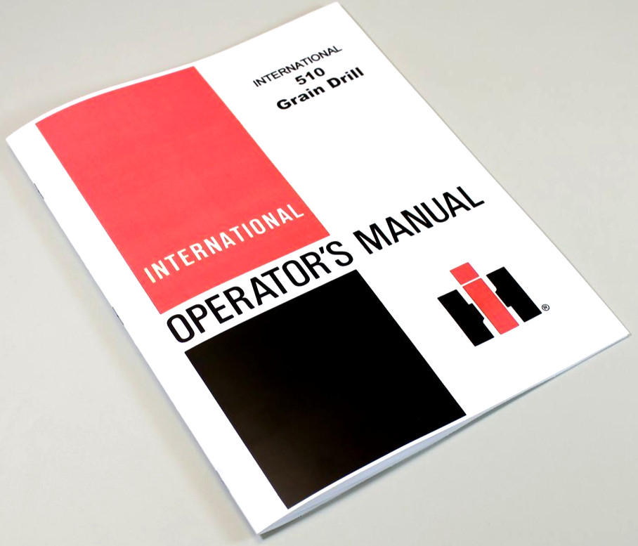 International 510 Grain Drill Planter Owners Operators Manual Settings Chart