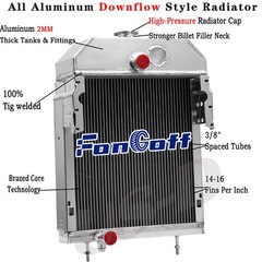 4 Row 70mm Tractor Radiator For International Farmall 300 350 Case 361704R93