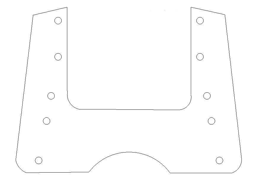 24″ SCS Transfer Case Mount, 3/8″ Thick Laser Cut