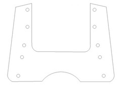 24″ SCS Transfer Case Mount, 3/8″ Thick Laser Cut