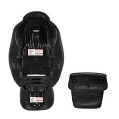 Low Profile Seat w Chopped Backrest Harley Touring 14-23 Road King White Stitch