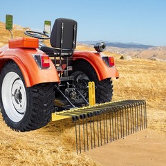 60″ 3 Point Pine Straw Landscaping Rake For Cat 0 Cat 1 Tractor Rake Attachments