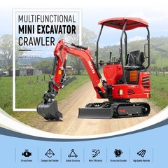 Mini Excavator 1 Ton 1.4Ton Digger 13.5hp Gas Tracked Crawler B&S EPA Engine.