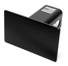 Blank Metal Hitch Cover (Fits 3″ Receiver, Black 5″x3″)