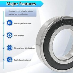 Front Wheel Bearing Seals Kit for Wolverine Big Bear 350 450 Grizz Size: Front