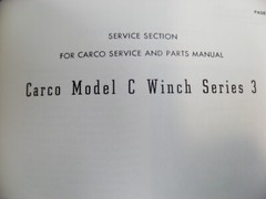 CARCO MODEL C3 WINCH SERVICE OPERATION PARTS CATALOG TERRATRAC 310 320 400 500
