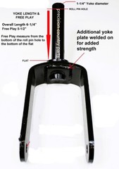 Fully Greased 15″ Laminated Tire Tail Wheel 1-1/4″ Yoke Shaft w/needle bearing